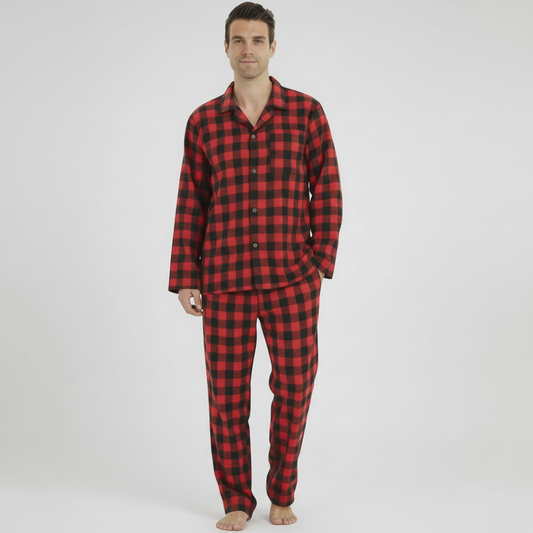 Férfi Flanel Pizsama