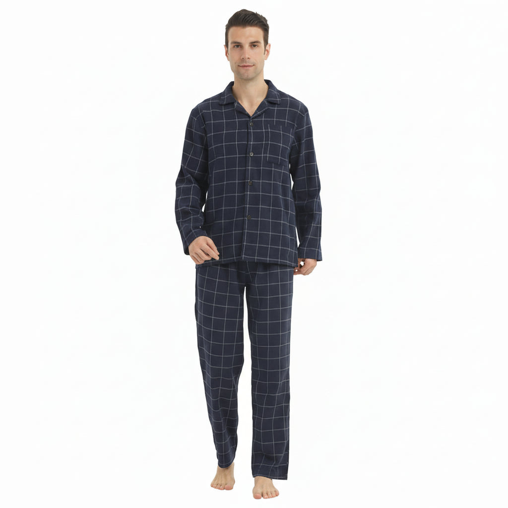 Férfi Flanel Pizsama