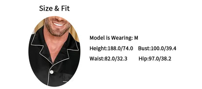 Férfi Szatén Selyem Pizsama