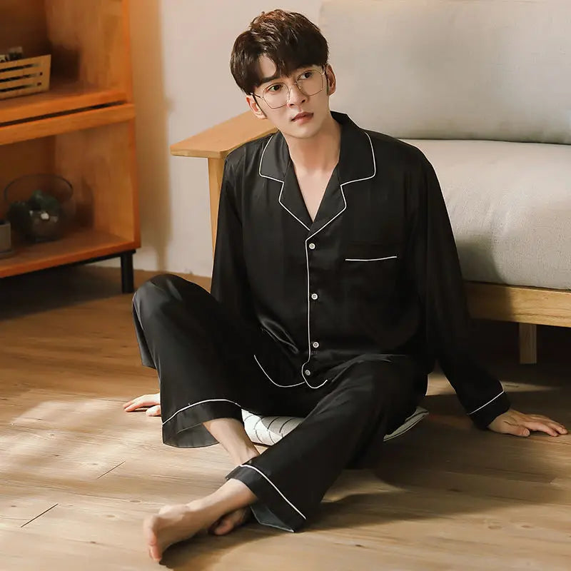 Férfi Szatén Pizsama