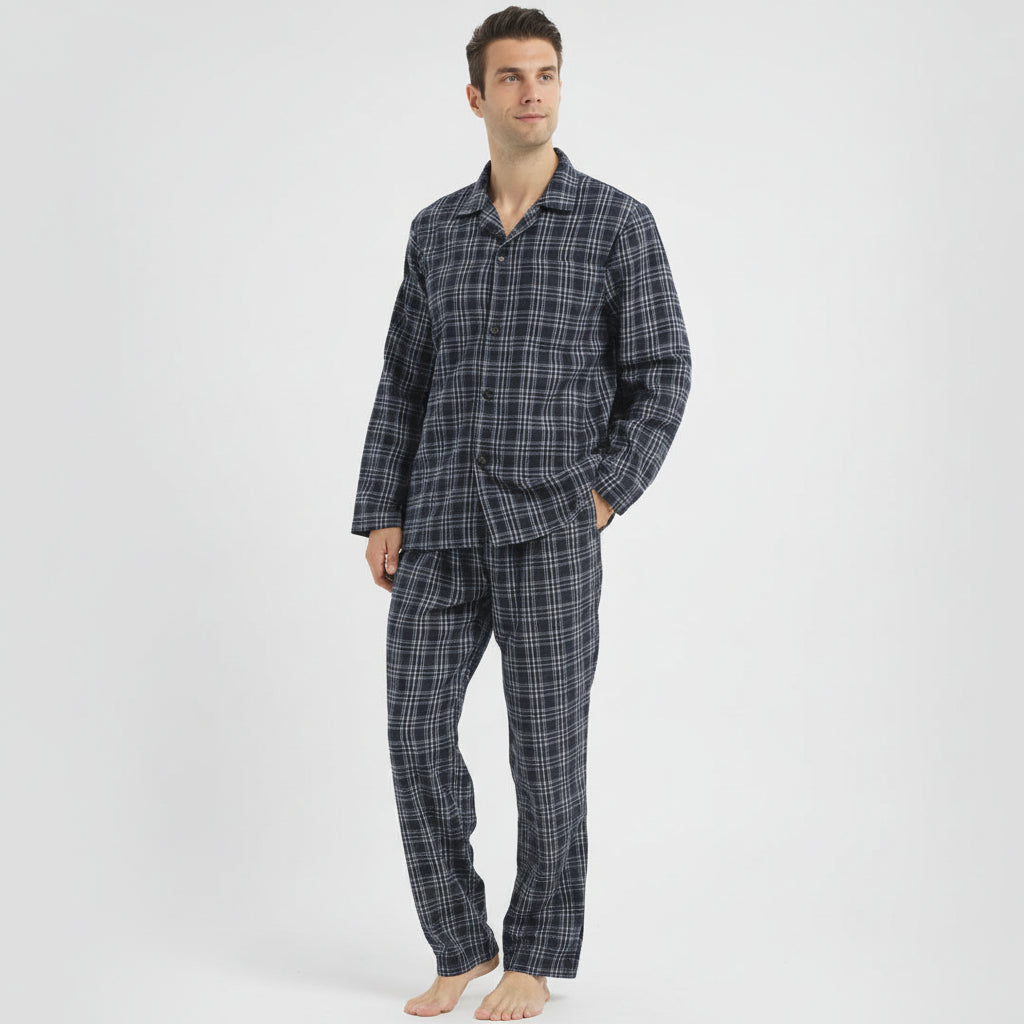 Férfi Flanel Pizsama