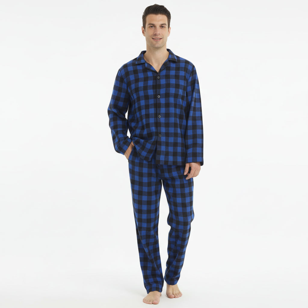 Férfi Flanel Pizsama