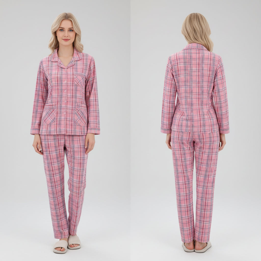 Flanel Pizsama Női
