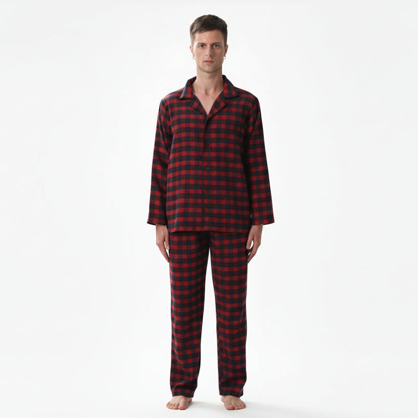 Férfi Flanel Pizsama