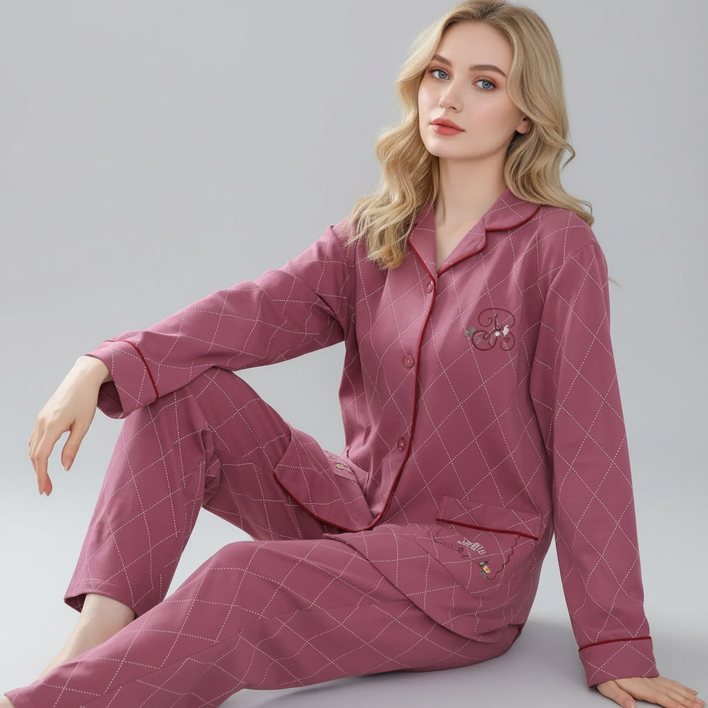 Flanel Pizsama Női