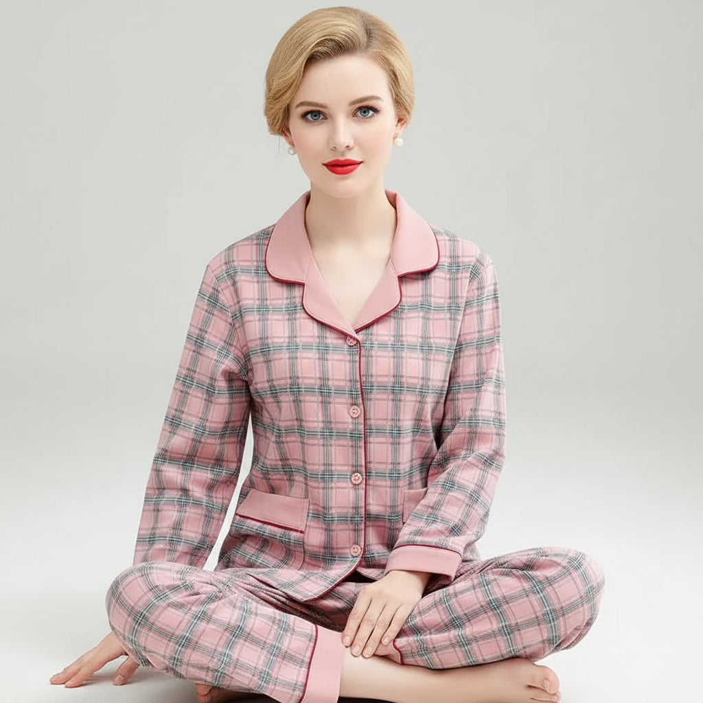 Flanel Pizsama Női