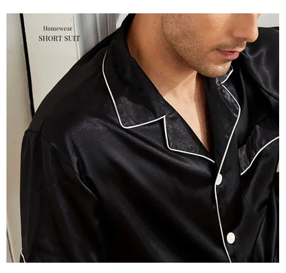 Férfi Szatén Selyem Pizsama